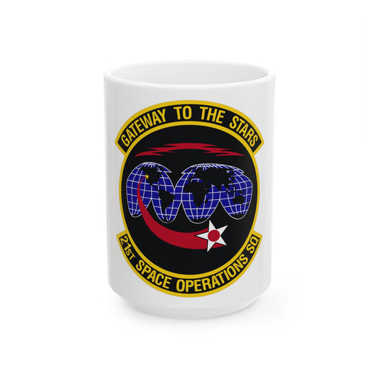 21st Space Operations Squadron (U.S. Air Force) White Coffee Mug-15oz-The Sticker Space