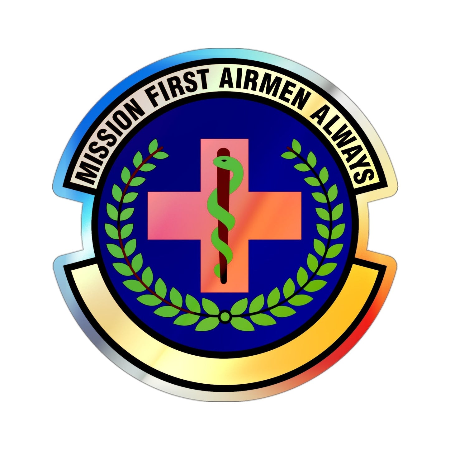 22 Healthcare Operations Squadron AMC (U.S. Air Force) Holographic STICKER Die-Cut Vinyl Decal-3 Inch-The Sticker Space