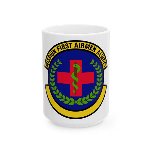 22 Healthcare Operations Squadron AMC (U.S. Air Force) White Coffee Mug-15oz-The Sticker Space