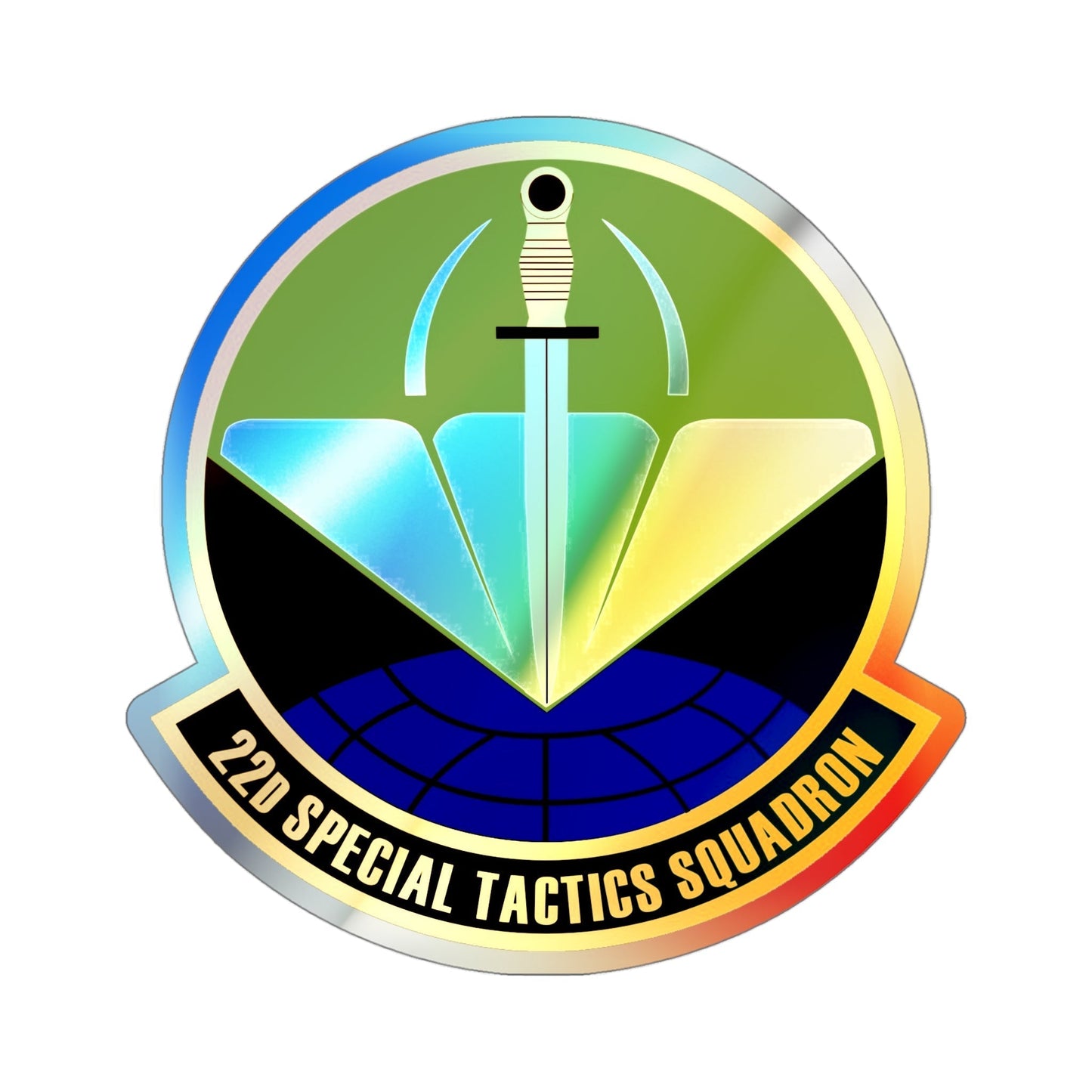22 Special Tactics Sq AFSOC (U.S. Air Force) Holographic STICKER Die-Cut Vinyl Decal-4 Inch-The Sticker Space