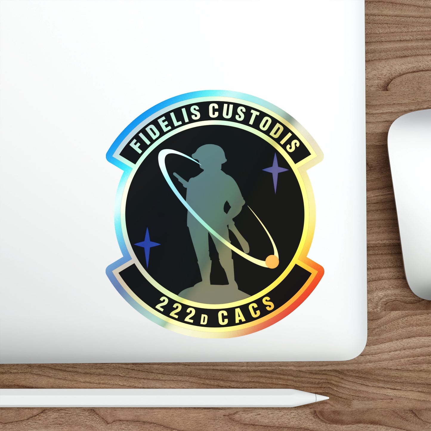 222d Command & Control Squadron (U.S. Air Force) Holographic STICKER Die-Cut Vinyl Decal-The Sticker Space