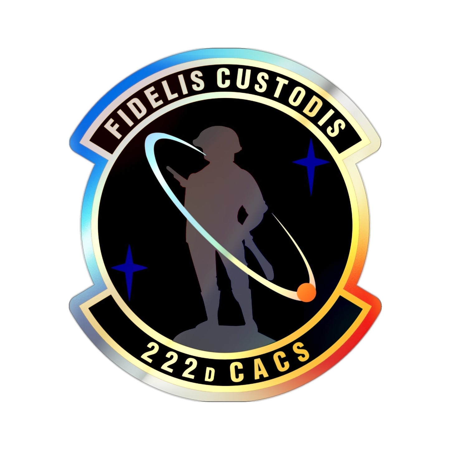 222d Command & Control Squadron (U.S. Air Force) Holographic STICKER Die-Cut Vinyl Decal-2 Inch-The Sticker Space