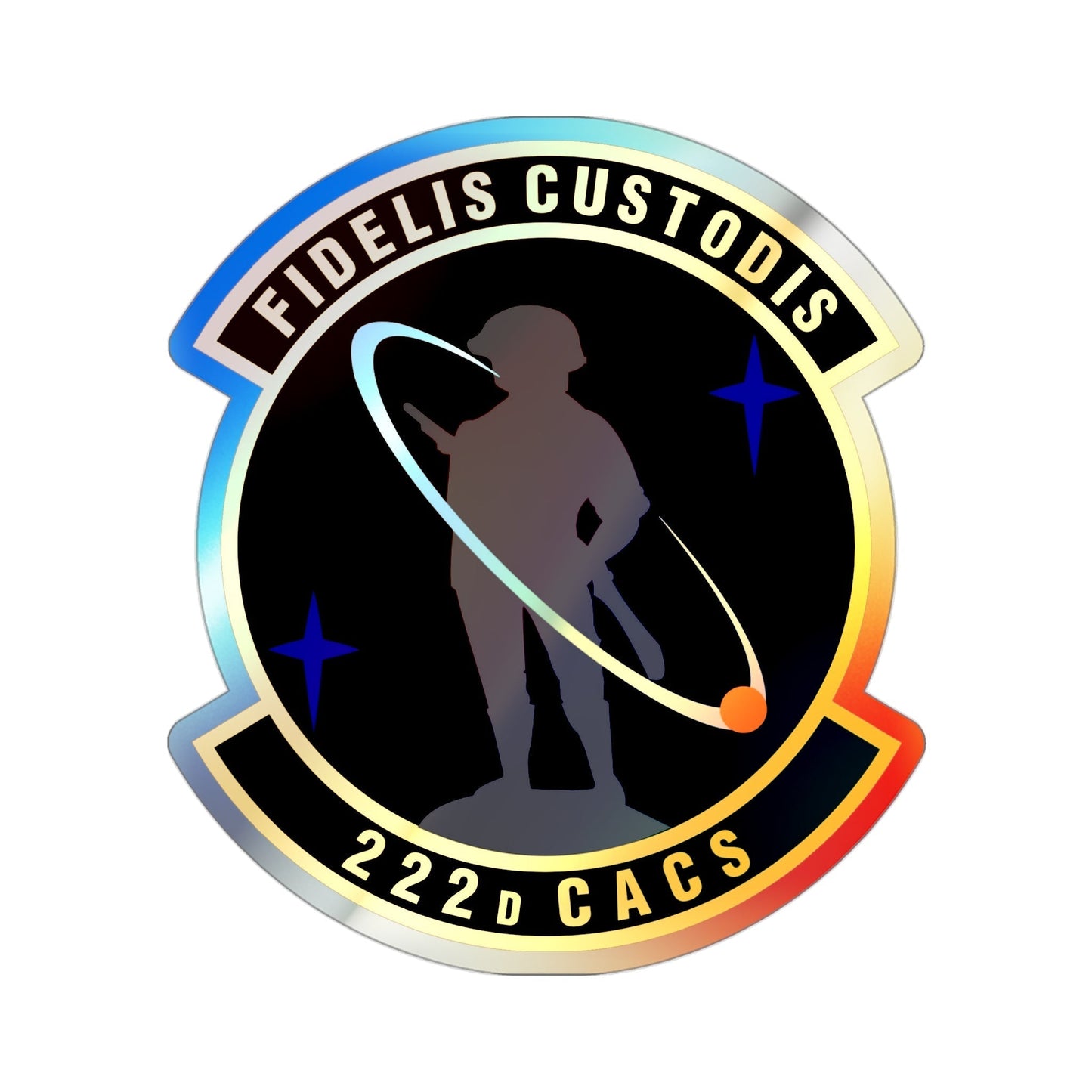 222d Command & Control Squadron (U.S. Air Force) Holographic STICKER Die-Cut Vinyl Decal-3 Inch-The Sticker Space