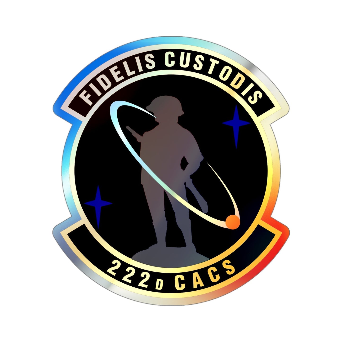 222d Command & Control Squadron (U.S. Air Force) Holographic STICKER Die-Cut Vinyl Decal-4 Inch-The Sticker Space