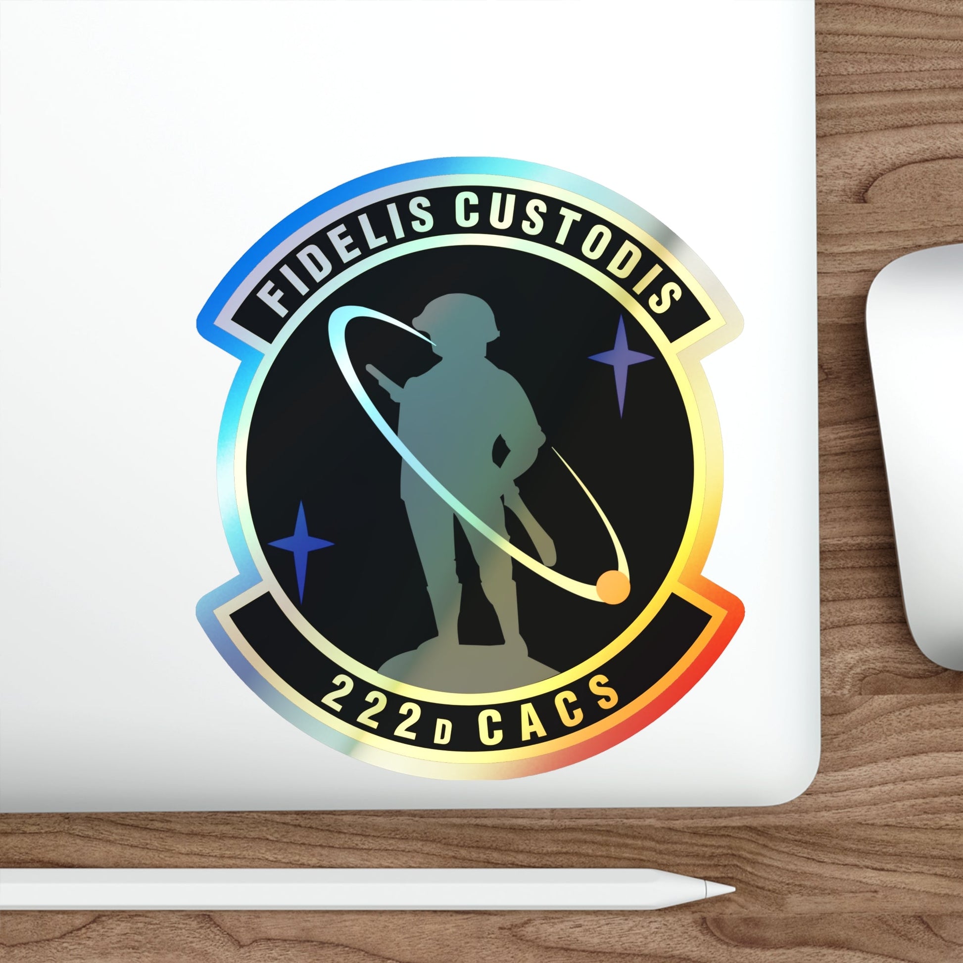 222d Command & Control Squadron (U.S. Air Force) Holographic STICKER Die-Cut Vinyl Decal-The Sticker Space