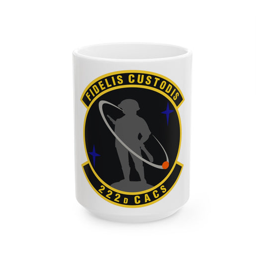222d Command & Control Squadron (U.S. Air Force) White Coffee Mug-15oz-The Sticker Space