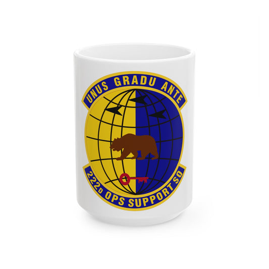 222d Operations Support Squadron (U.S. Air Force) White Coffee Mug-15oz-The Sticker Space