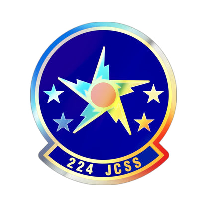 224th Joint Communications Support Squadron (U.S. Air Force) Holographic STICKER Die-Cut Vinyl Decal-2 Inch-The Sticker Space