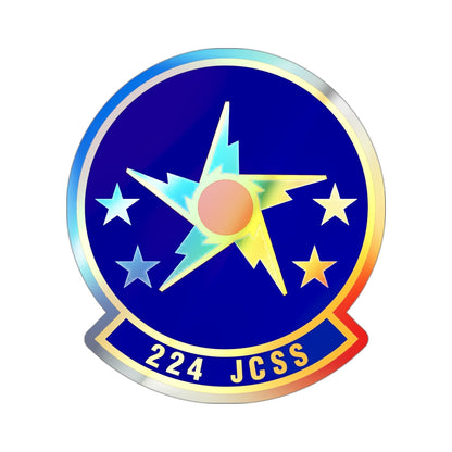 224th Joint Communications Support Squadron (U.S. Air Force) Holographic STICKER Die-Cut Vinyl Decal-3 Inch-The Sticker Space