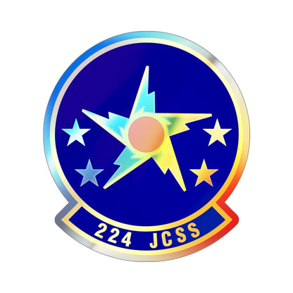 224th Joint Communications Support Squadron (U.S. Air Force) Holographic STICKER Die-Cut Vinyl Decal-4 Inch-The Sticker Space