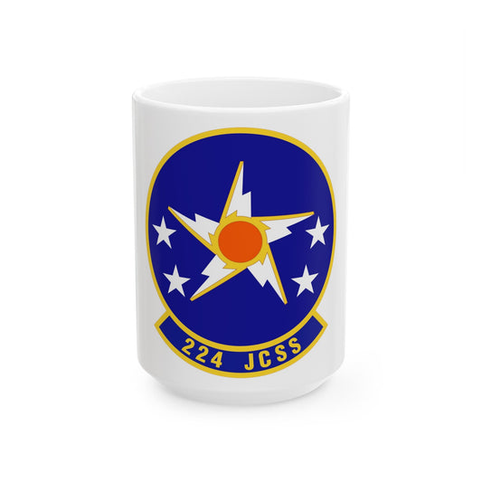 224th Joint Communications Support Squadron (U.S. Air Force) White Coffee Mug-15oz-The Sticker Space