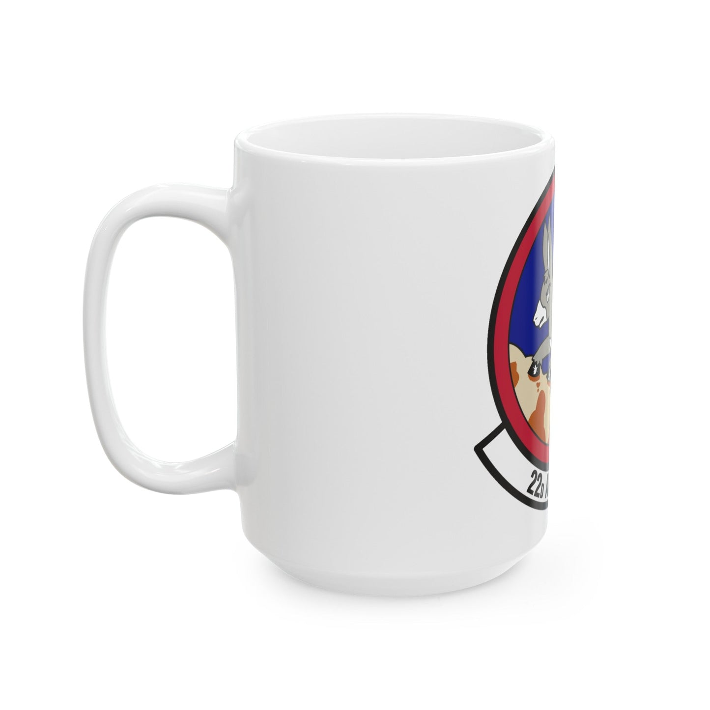 22d Airlift Squadron (U.S. Air Force) White Coffee Mug-The Sticker Space