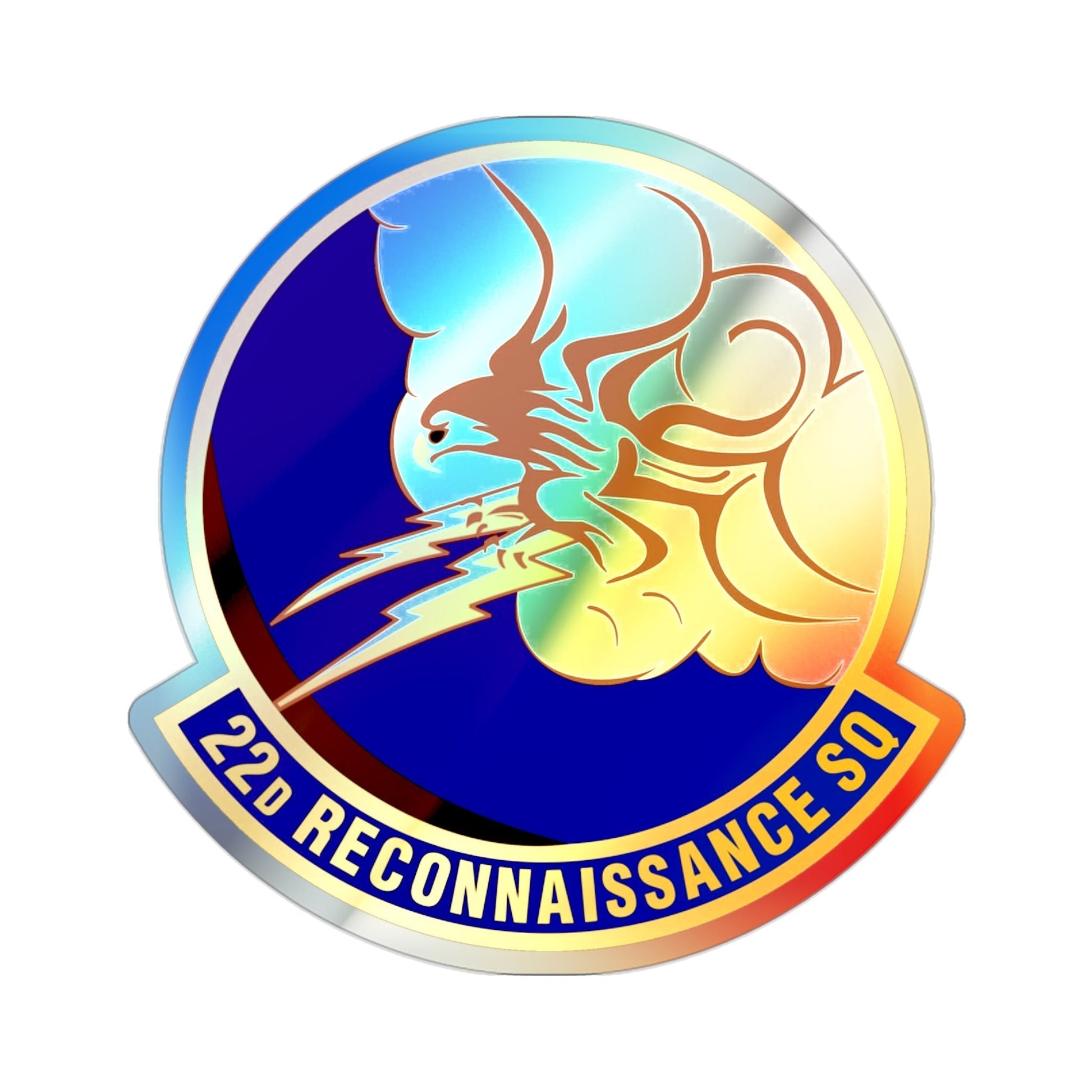 22d Reconnaissance Squadron (U.S. Air Force) Holographic STICKER Die-Cut Vinyl Decal-2 Inch-The Sticker Space