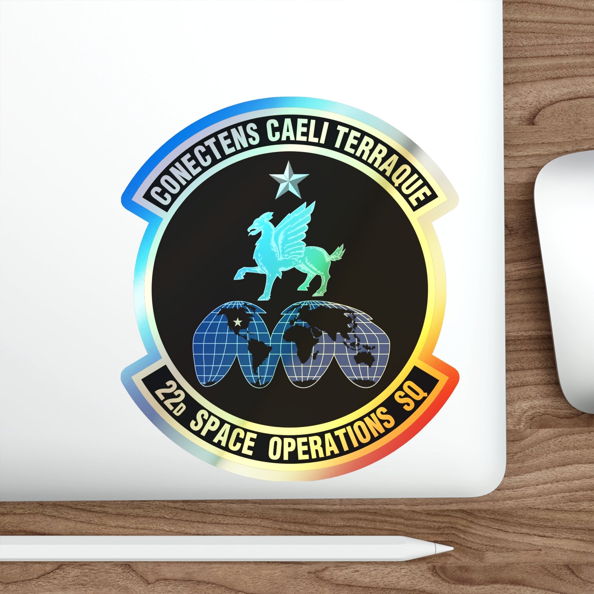 22d Space Operations Squadron (U.S. Air Force) Holographic STICKER Die-Cut Vinyl Decal-The Sticker Space