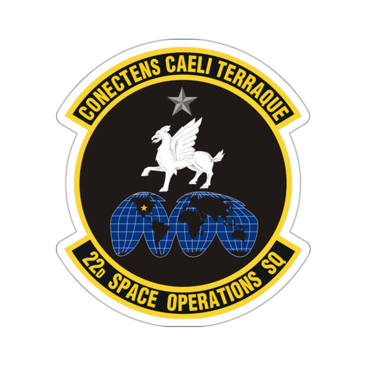 22d Space Operations Squadron (U.S. Air Force) STICKER Vinyl Die-Cut Decal-White-The Sticker Space