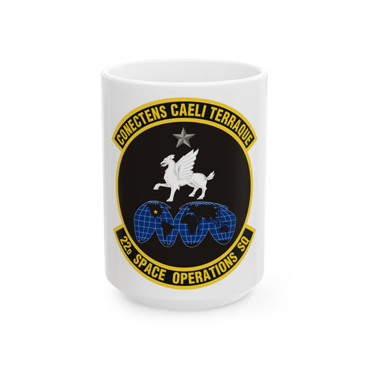 22d Space Operations Squadron (U.S. Air Force) White Coffee Mug-15oz-The Sticker Space