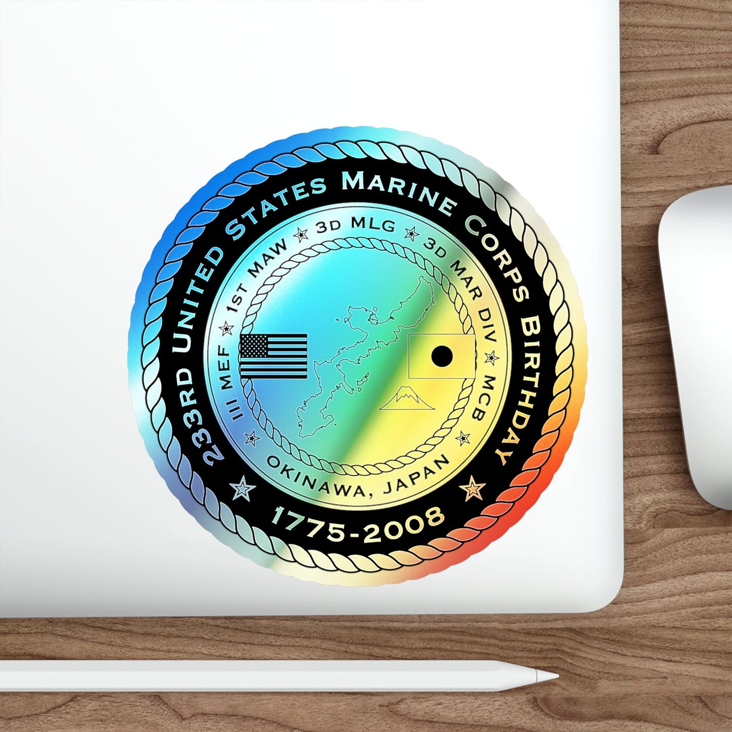 233rd USMC United States Marine Corps Birthday 1778 (USMC) Holographic STICKER Die-Cut Vinyl Decal-The Sticker Space