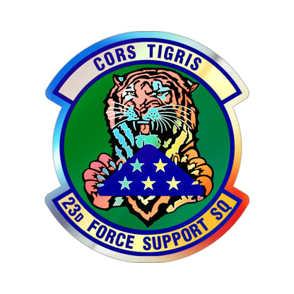 23d Force Support Squadron (U.S. Air Force) Holographic STICKER Die-Cut Vinyl Decal-2 Inch-The Sticker Space