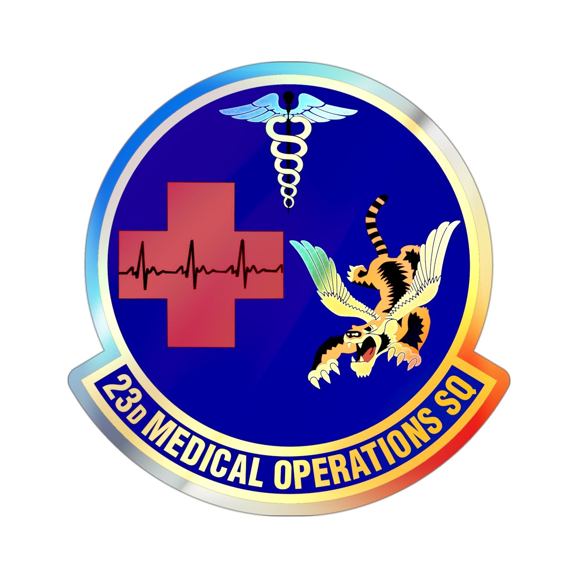 23d Medical Operations Squadron (U.S. Air Force) Holographic STICKER Die-Cut Vinyl Decal-3 Inch-The Sticker Space