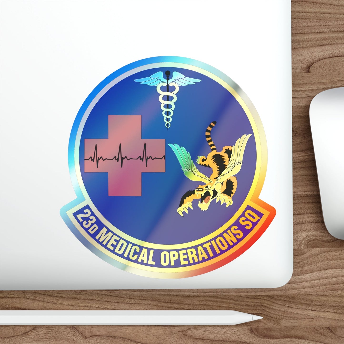 23d Medical Operations Squadron (U.S. Air Force) Holographic STICKER Die-Cut Vinyl Decal-The Sticker Space