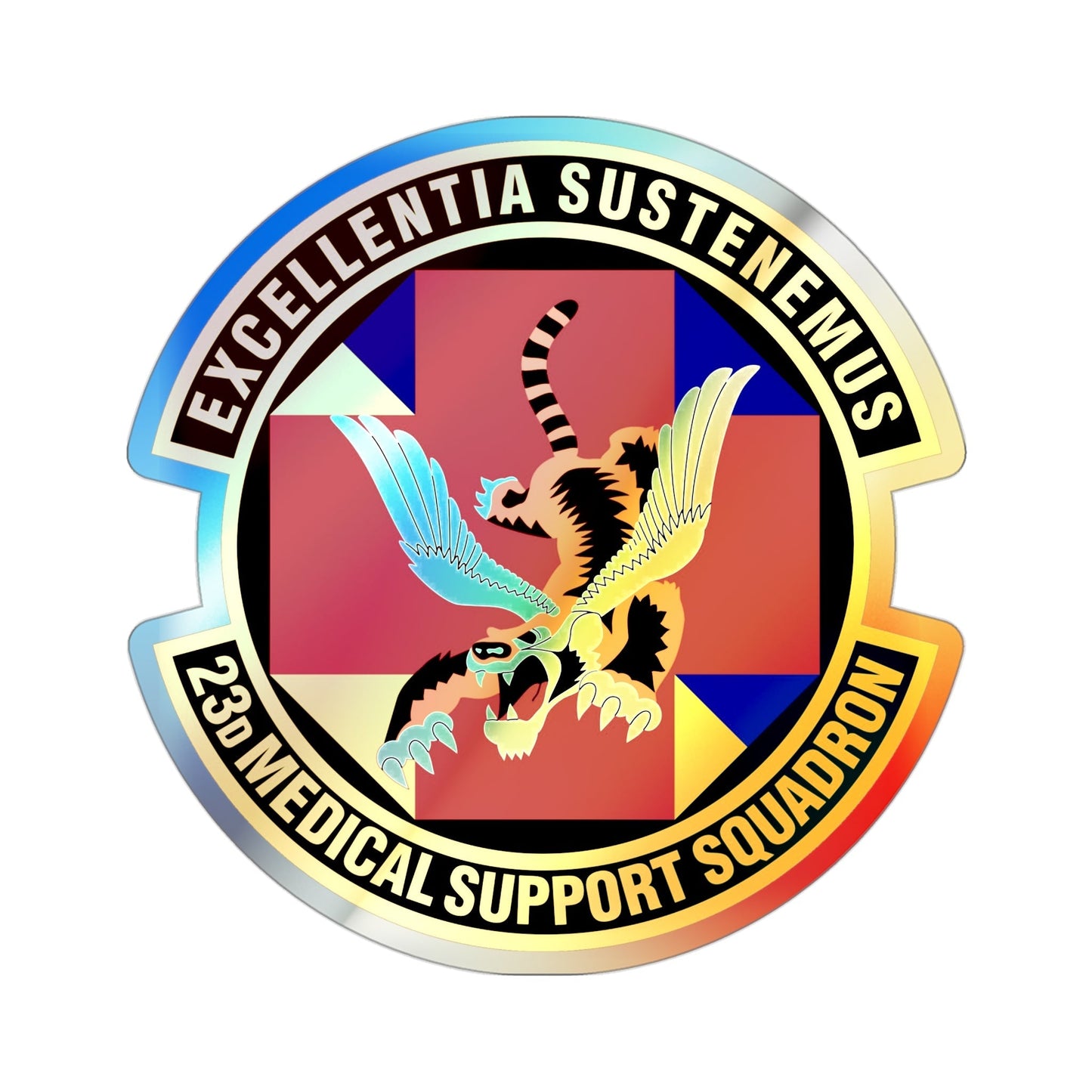 23d Medical Support Squadron (U.S. Air Force) Holographic STICKER Die-Cut Vinyl Decal-3 Inch-The Sticker Space