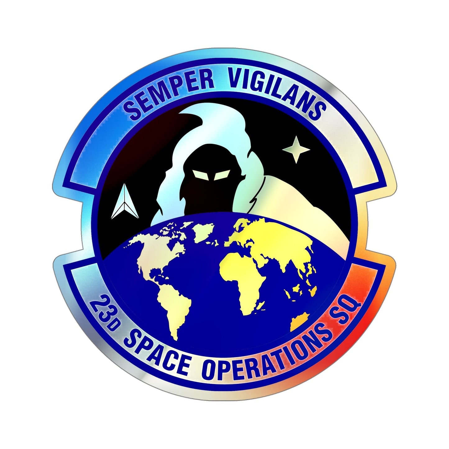 23d Space Operations Squadron (U.S. Air Force) Holographic STICKER Die-Cut Vinyl Decal-5 Inch-The Sticker Space