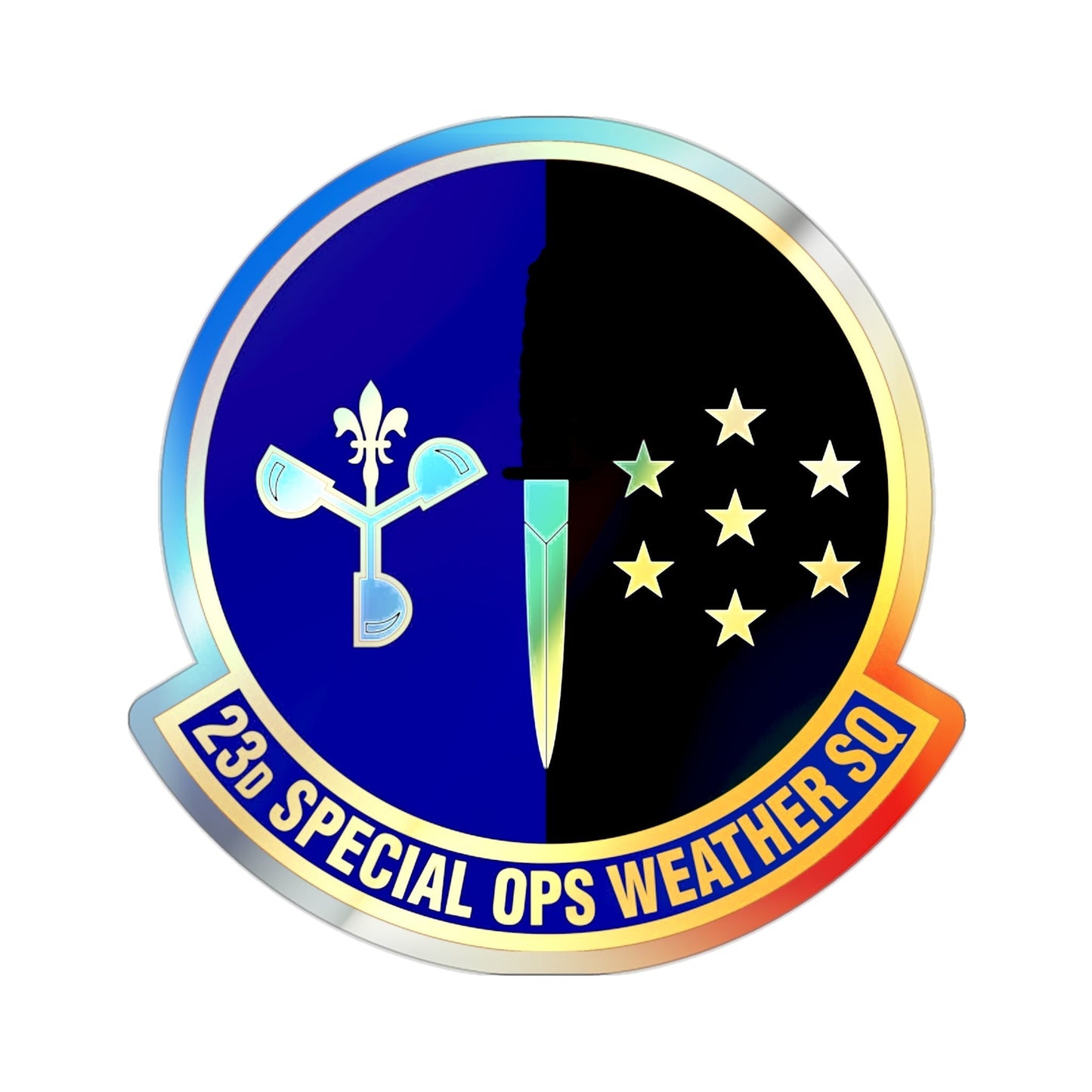 23d Special Operations Weather Squadron (U.S. Air Force) Holographic STICKER Die-Cut Vinyl Decal-2 Inch-The Sticker Space
