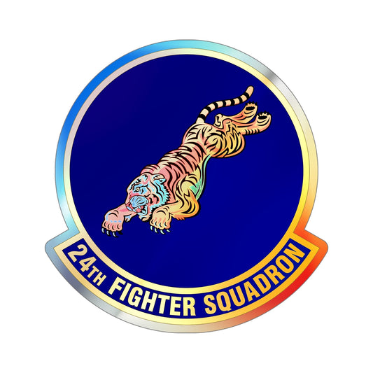 24 Fighter Squadron ACC (U.S. Air Force) Holographic STICKER Die-Cut Vinyl Decal-6 Inch-The Sticker Space