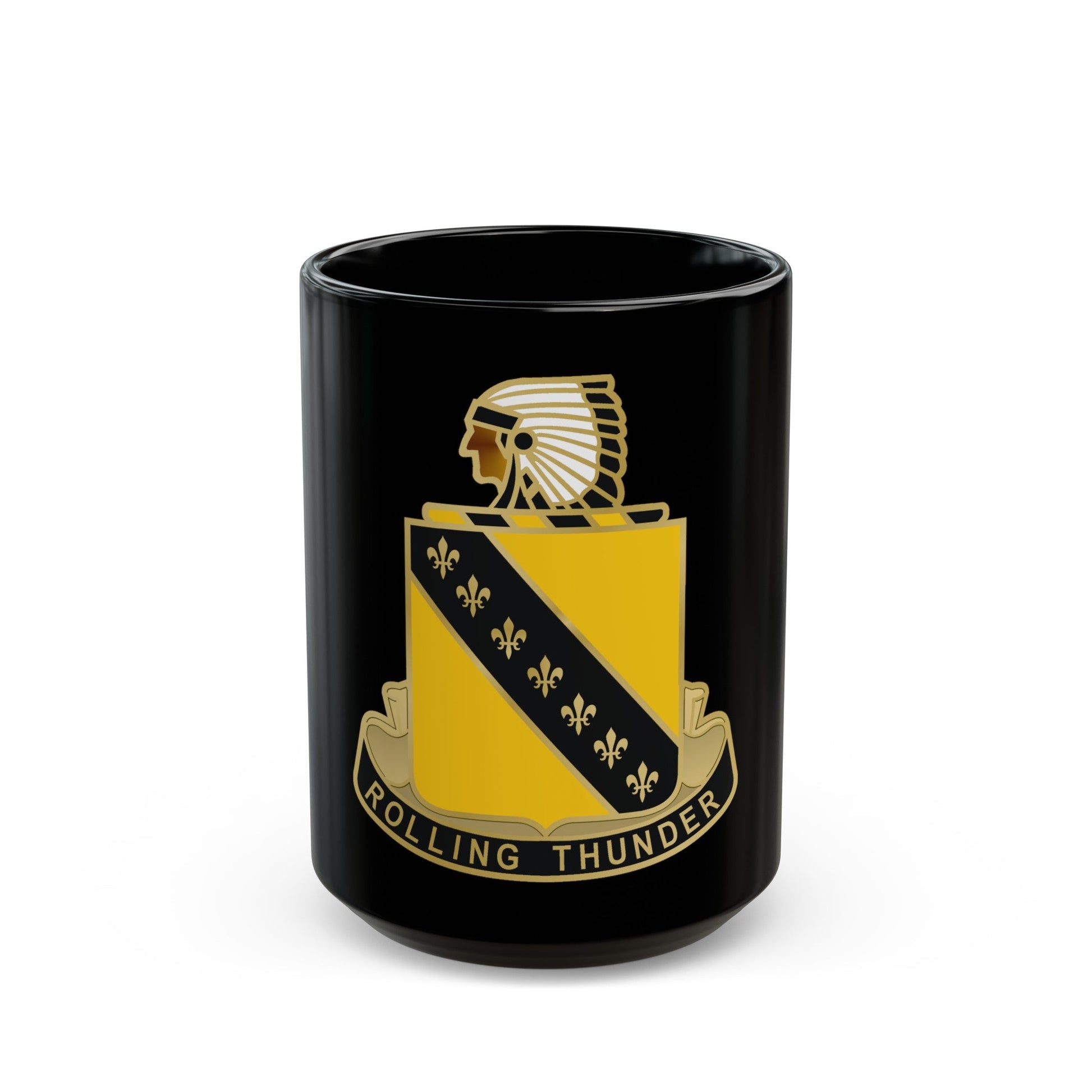 245 Armor Regiment (U.S. Army) Black Coffee Mug-15oz-The Sticker Space