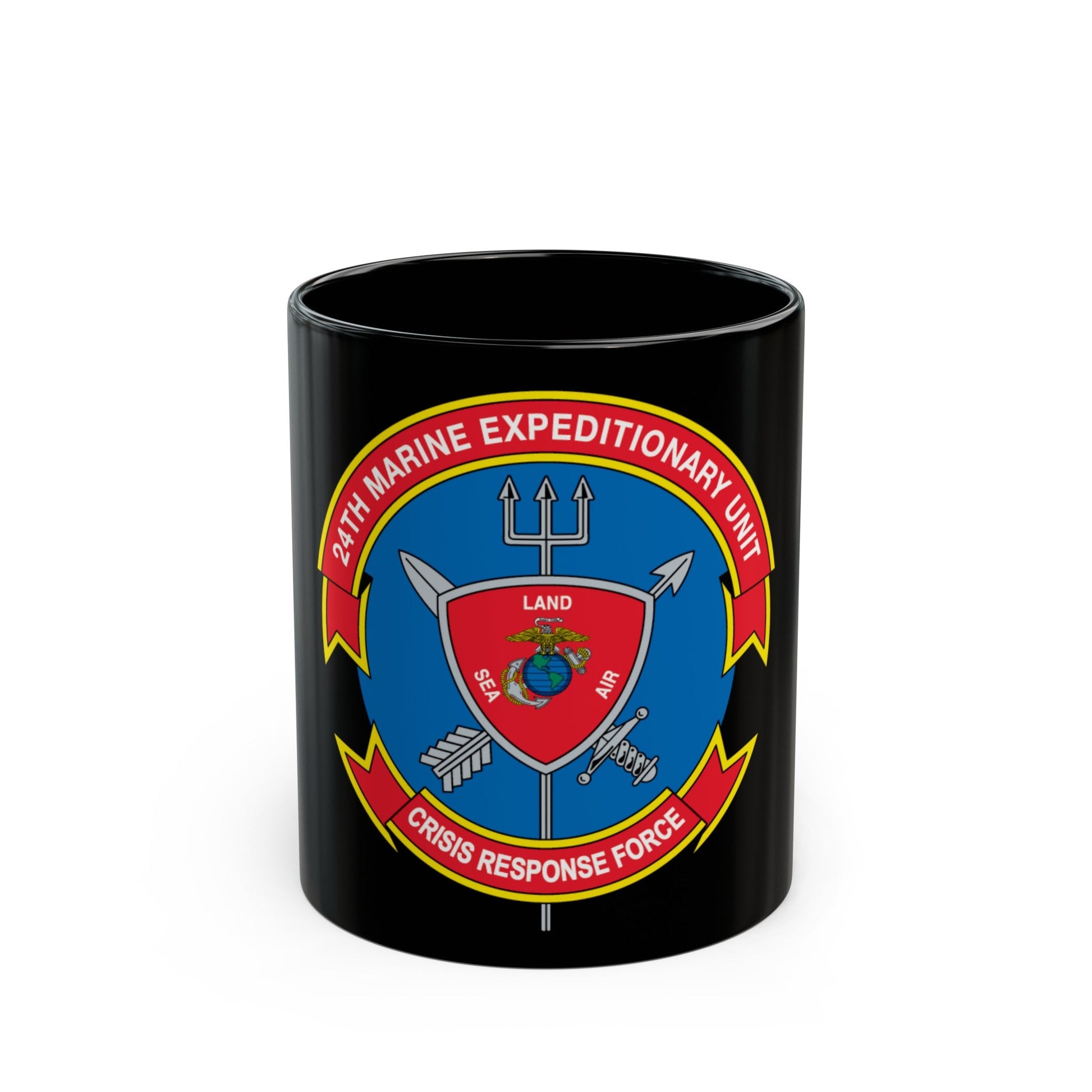 24th MEU Crisis Response Force (USMC) Black Coffee Mug-11oz-The Sticker Space