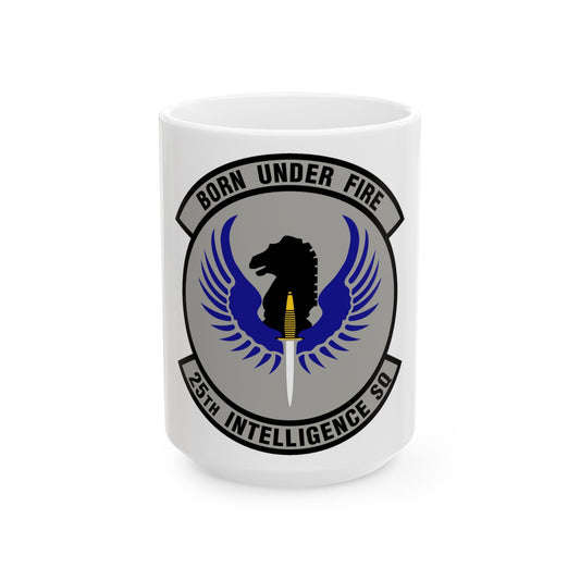 25 Intelligence Squadron AFISRA (U.S. Air Force) White Coffee Mug-15oz-The Sticker Space