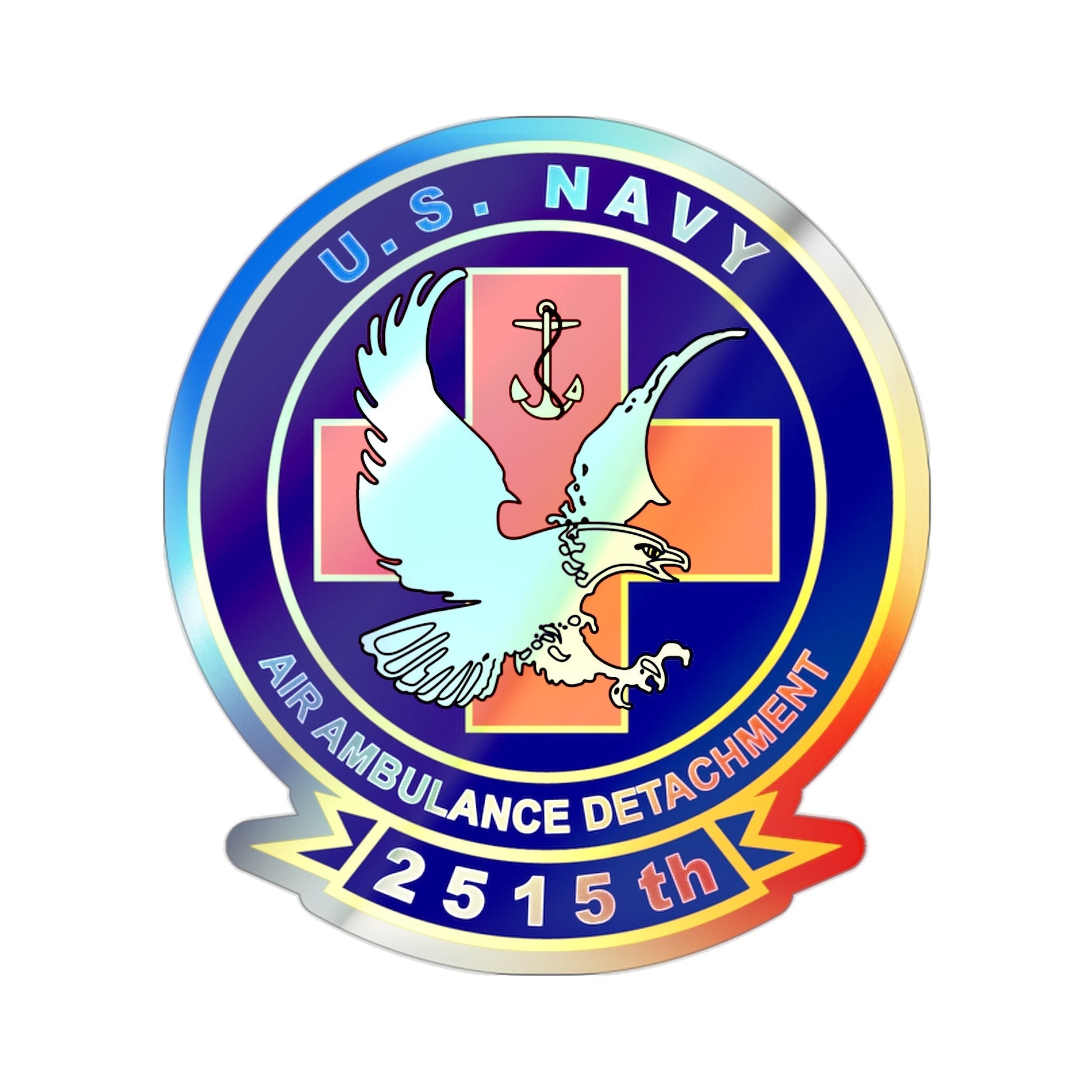 2515th AAD v2 (U.S. Navy) Holographic STICKER Die-Cut Vinyl Decal-2 Inch-The Sticker Space