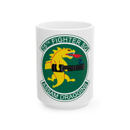 25th Fighters Sq (U.S. Air Force) White Coffee Mug-15oz-The Sticker Space