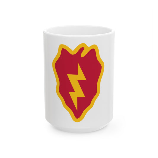 25th Infantry Division shoulder sleeve insignia (U.S. Army) White Coffee Mug-15oz-The Sticker Space