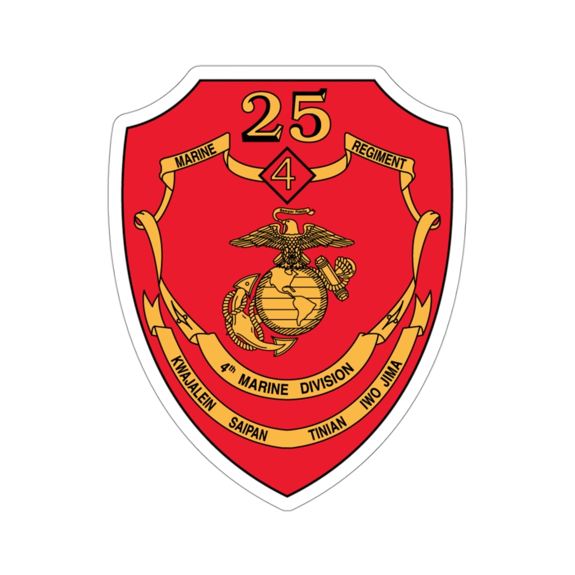 25th Marines Regiment (USMC) STICKER Vinyl Die-Cut Decal-3 Inch-The Sticker Space