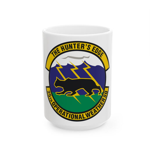 25th Operational Weather Squadron (U.S. Air Force) White Coffee Mug-15oz-The Sticker Space