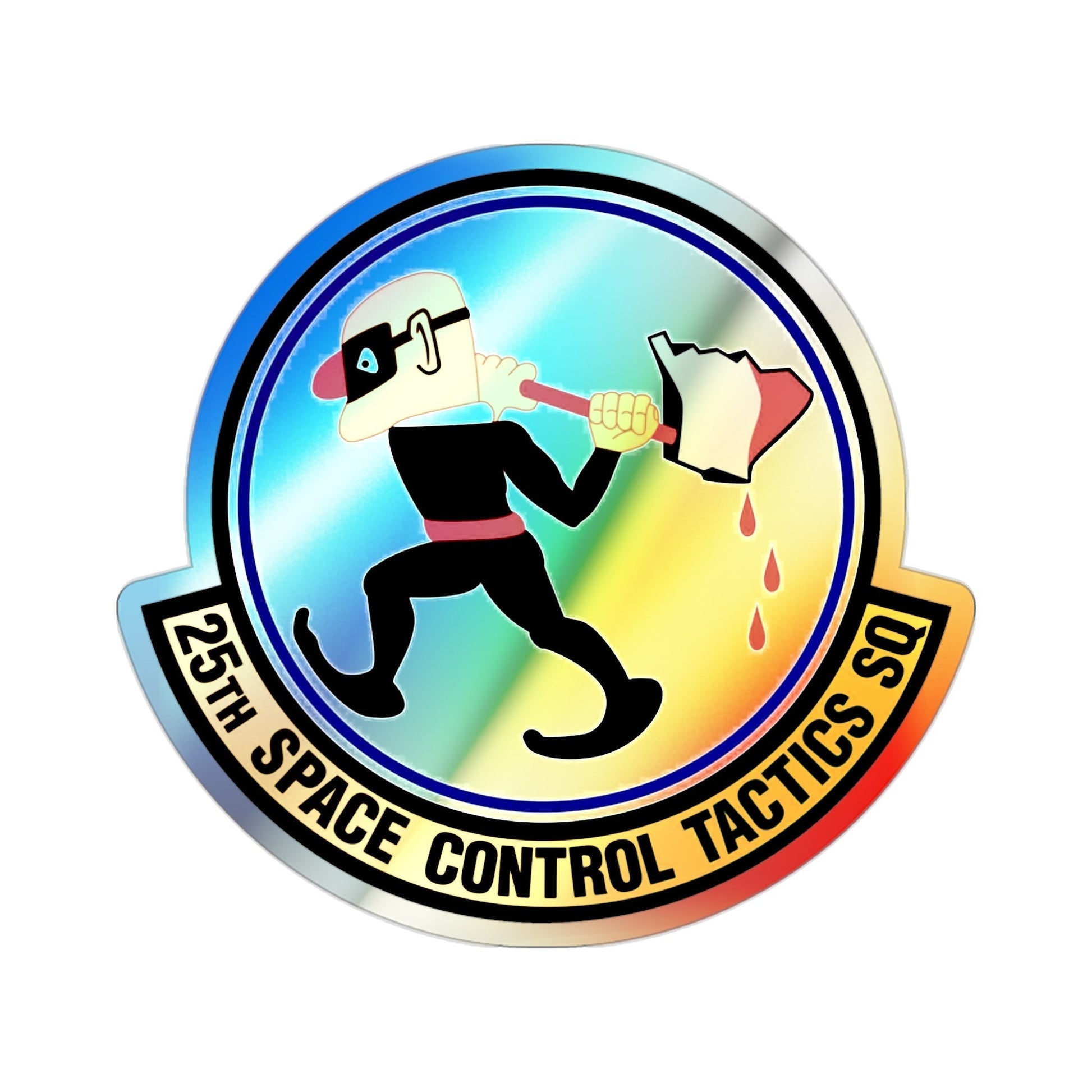 25th Space Control Tactics Squadron (U.S. Air Force) Holographic STICKER Die-Cut Vinyl Decal-2 Inch-The Sticker Space