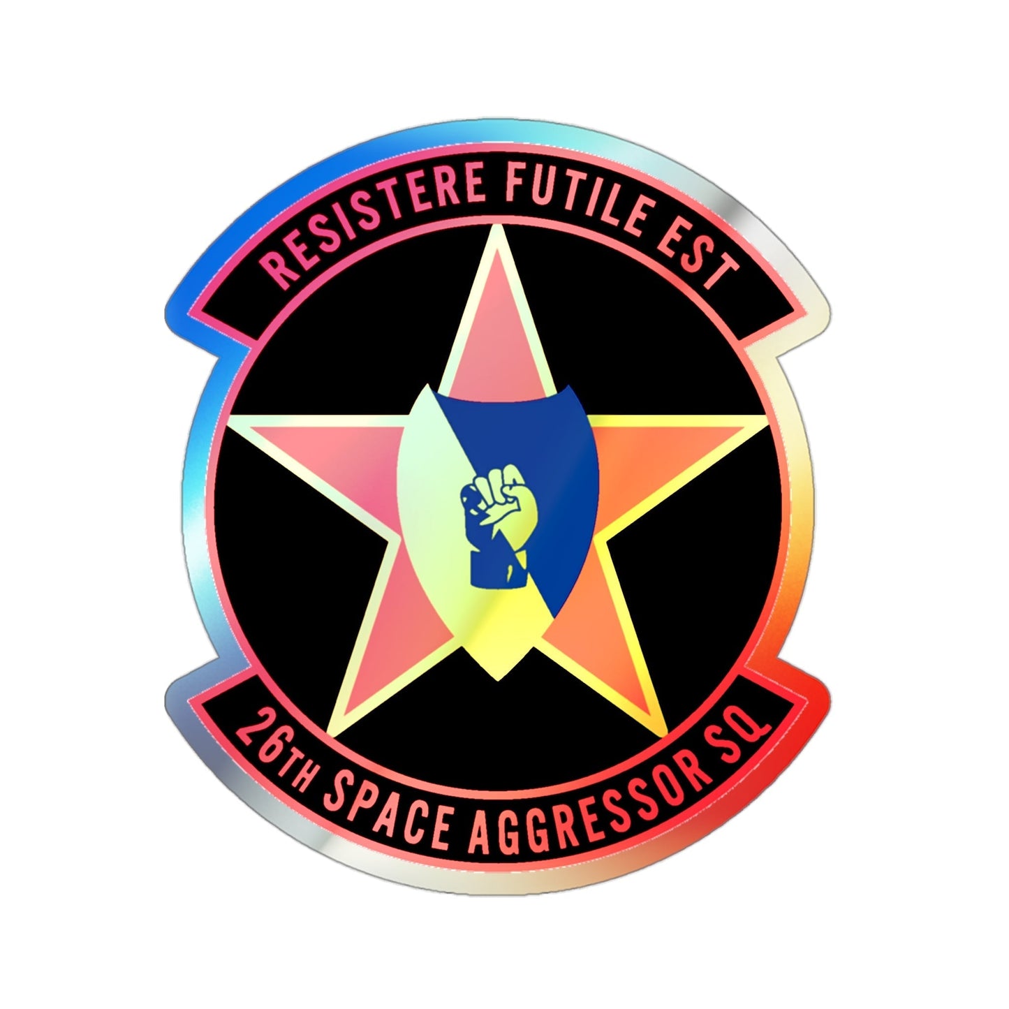 26TH Space Aggressor Sq. v2 (U.S. Air Force) Holographic STICKER Die-Cut Vinyl Decal-3 Inch-The Sticker Space