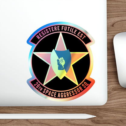 26TH Space Aggressor Sq. v2 (U.S. Air Force) Holographic STICKER Die-Cut Vinyl Decal-The Sticker Space