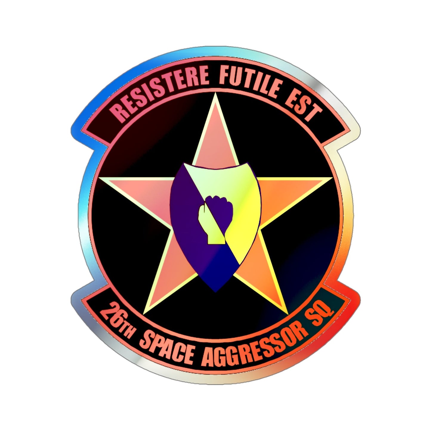 26th Space Aggressor Squadron (U.S. Air Force) Holographic STICKER Die-Cut Vinyl Decal-4 Inch-The Sticker Space