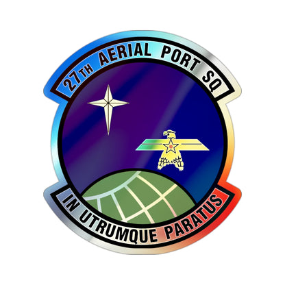 27th Aerial Port Squadron (U.S. Air Force) Holographic STICKER Die-Cut Vinyl Decal-2 Inch-The Sticker Space