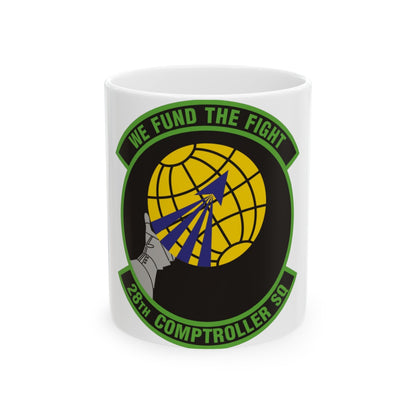 28th Comptroller Squadron (U.S. Air Force) White Coffee Mug-11oz-The Sticker Space