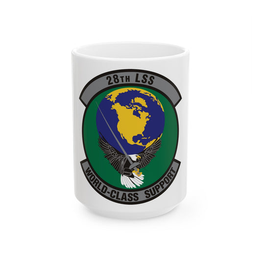 28th Logistics Support Squadron (U.S. Air Force) White Coffee Mug-15oz-The Sticker Space