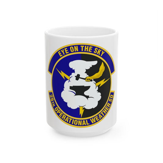 28th Operational Weather Squadron (U.S. Air Force) White Coffee Mug-15oz-The Sticker Space