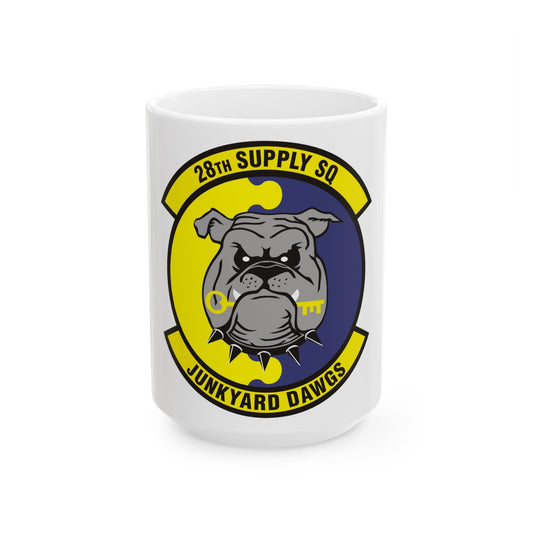 28th Supply Squadron (U.S. Air Force) White Coffee Mug-15oz-The Sticker Space