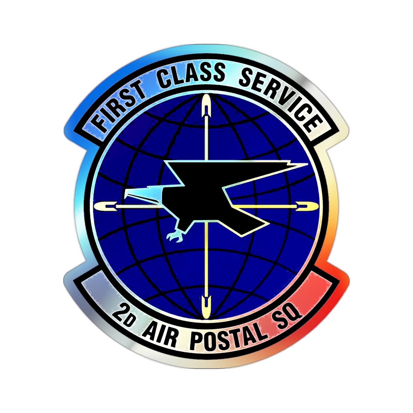 2d Air Postal Squadron (U.S. Air Force) Holographic STICKER Die-Cut Vinyl Decal-2 Inch-The Sticker Space