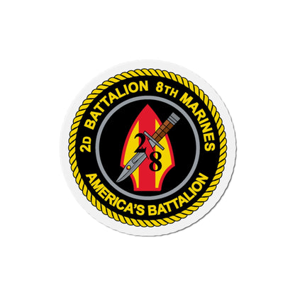 2d Battalion 8th Marines (USMC) Die-Cut Magnet-5 Inch-The Sticker Space