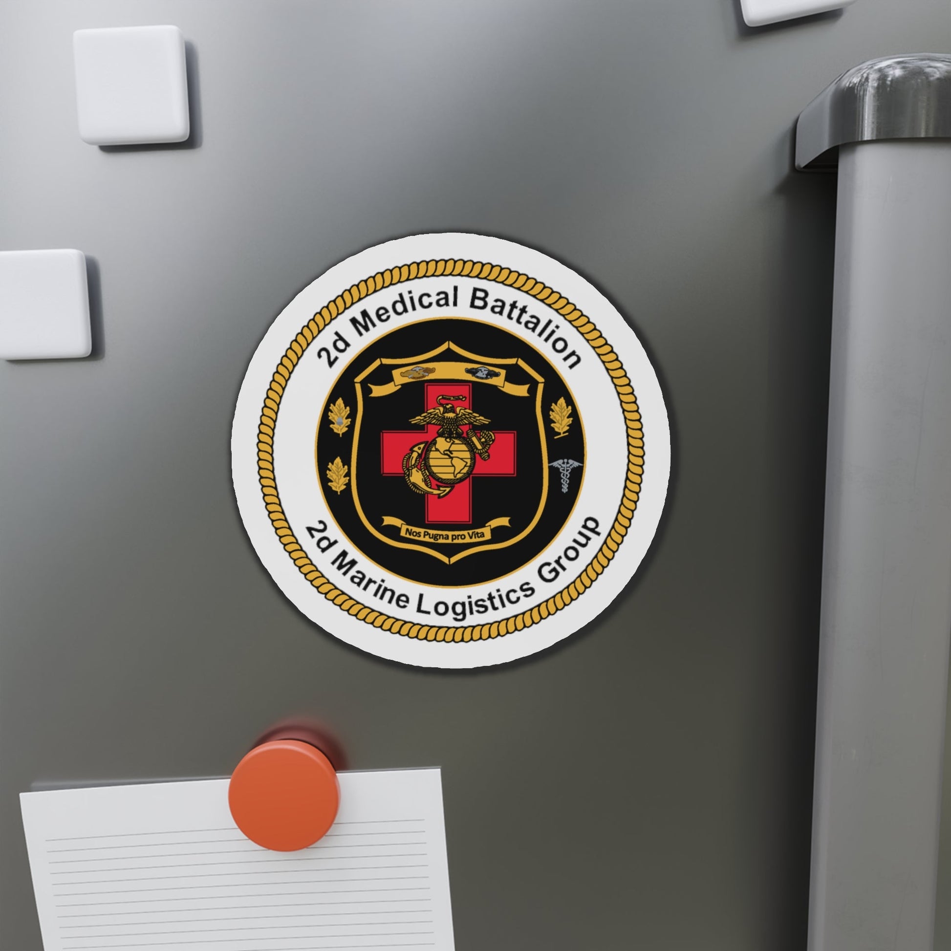 2d Medical Battalion 2d Marine Logistical Group (USMC) Die-Cut Magnet-The Sticker Space