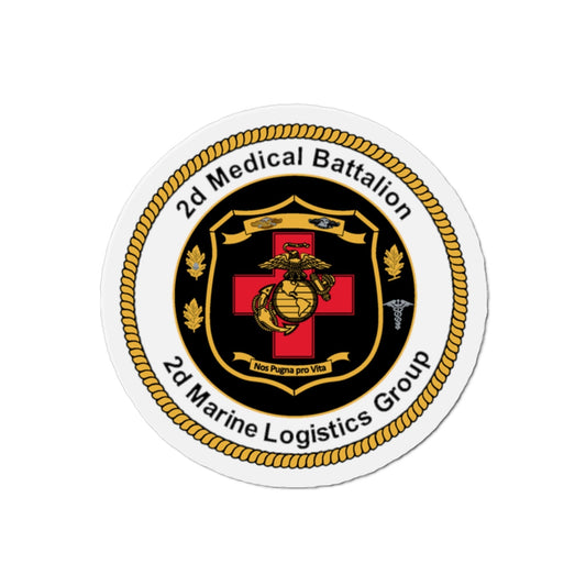 2d Medical Battalion 2d Marine Logistical Group (USMC) Die-Cut Magnet-2 Inch-The Sticker Space