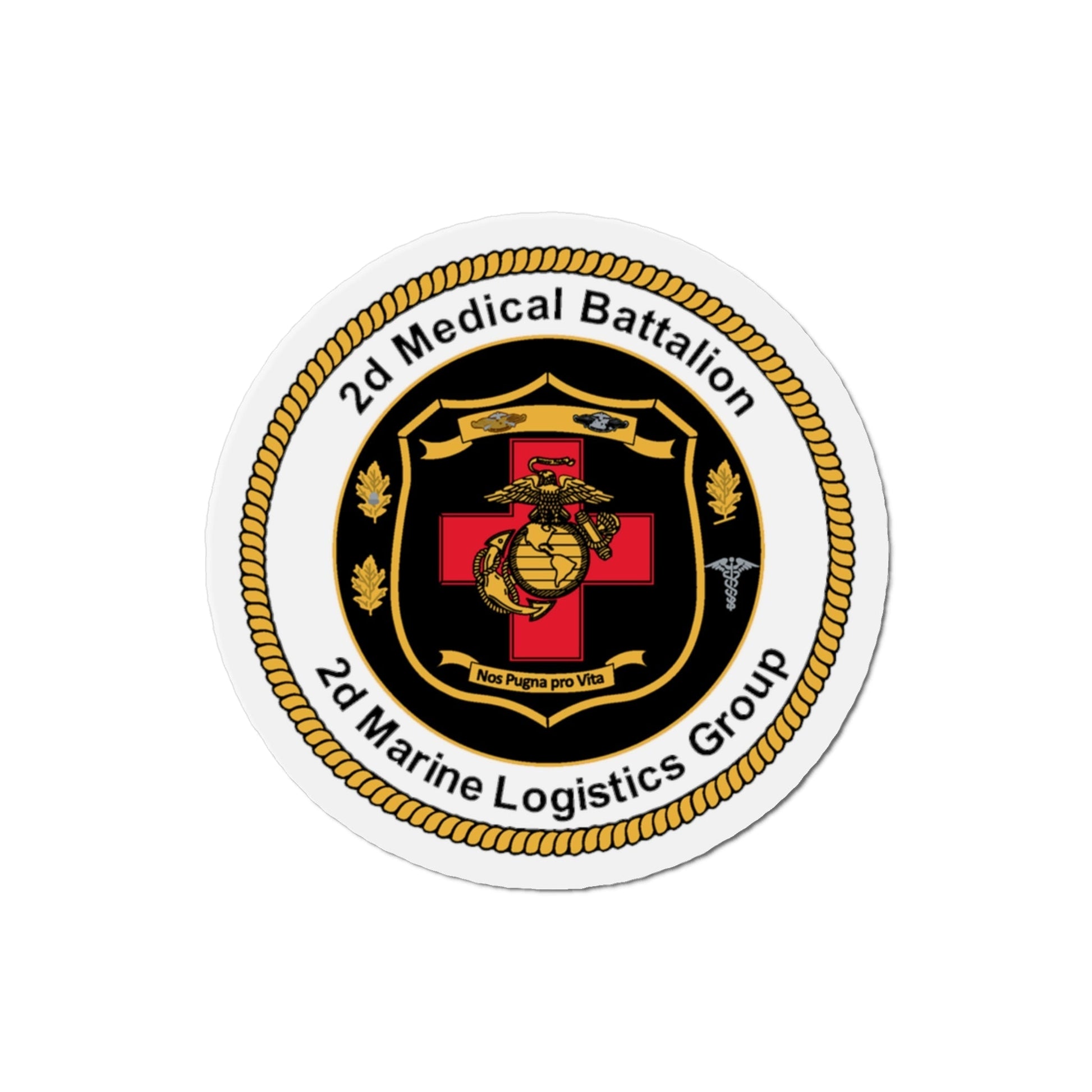2d Medical Battalion 2d Marine Logistical Group (USMC) Die-Cut Magnet-3 Inch-The Sticker Space